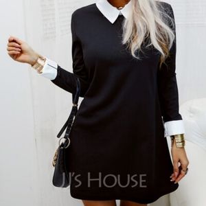 Black shirt dress